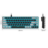MageGee MK-BOX 68 Tuş Kablolu Mekanik Red Switch Türkçe Q Gri-Siyah Gaming Klavye