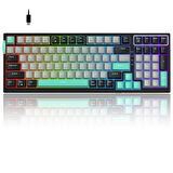 MageGee SKY98 99 Tuş Gasket RGB Hot-Swap Kablolu Siyah-Gri Gaming Klavye