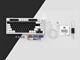 MageGee SKY81 83 Tuş Kablosuz RGB Hot-Swap Gasket Siyah-Beyaz Gaming Klavye 