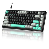 MageGee SKY81 83 Tuş Kablolu RGB Hot-Swap Gasket Gri-Siyah Gaming Klavye