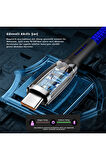 Type-C To USB Led Hızlı Şarj Kablosu 3.0A 15w 1m (Rosstech Türkiye Garantili)