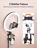 TaoTronics TT-CL027 12” Ring Light Halka Işık 3 Renk 10 Kısıklık Ayarı 155 cm 2 Telefon Tutucu Uzayabilen Tripod