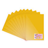 Lino Aynalı (Metalik) Karton Sarı 10'lu (50x70 cm)