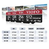 Viofo High Endurance 512GB Class 10 A2 V30 100MB/s Okuma 90MB/s Yazma Micro SD Hafıza Kartı
