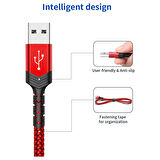 Jsaux Profesyonel Serisi  USB To Type-C 3 Amper Hızlı Şarj ve Data Kablosu iPhone 15 Serisi Ve Android Usb-C girişli cihazlar ile Uyumlu 1 Metre CC0011 Kırmızı