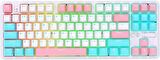 Ajazz K870T Pro Kablosuz Hot Swap Mekanik Oyun Klavyesi-RGB - 10 Adet Switch, Tuş ve Switch Sökme Aparatı Hediyeli (Beyaz - Blue Switch)