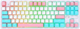 Ajazz K870T Pro Kablosuz Hot Swap Mekanik Oyun Klavyesi-RGB - 10 Adet Switch, Tuş ve Switch Sökme Aparatı Hediyeli (Beyaz - Brown Switch)