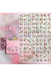 Garden Party Temalı 100 Yaprak 4 Bölmeli Sticker Seti • Bullet Journal (GGK-DR108)