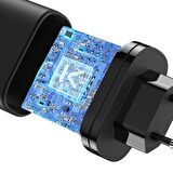 Kuula Mirror USB 30 Watt Hızlı Şarj Adaptörü Siyah