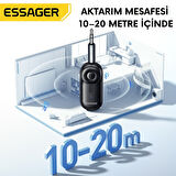 ESSAGER Bluetooth 5.3 Adaptör Transmitter | Eller Serbest Görüşme, Kablosuz Ses Aktarımı, HiFi Kalite