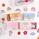 Sevimli Ördek Temalı 40 Adet PET Sticker Seti • Bullet Journal (GGK-ZU001)