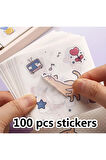 Birds and Butterfly Temalı 80 Yaprak 4 Bölmeli Sticker Seti • Bullet Journal (GGK-DL066)