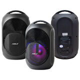 SHİLE SL-2018A EL MİKROFONLU-2 MİK GİRİŞ-2 GİTAR GİRİŞLİ-KUMANDALI USB+SD+BT IŞIKLI ŞARJLI SEYYAR ANFİ