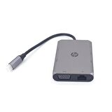 HP 7 in 1 Docking Station Type-C to 3*USB 3.0 + 1*Type-C + 1*RJ45(1000M) + 1*HDMI + 1*VGA