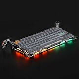 GravaStar Mercury K1 Pro RGB Kablosuz Mekanik Gaming Klavye, Alüminyum Çerçeveli, İngilizce Q, Gri