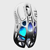 Gravastar Mercury M1 Pro RGB 26K DPI Optik Gaming Mouse, Kablosuz, Magnezyum Alaşımlı, Programlanabilir 5 Tuşlu, Siyah-Beyaz