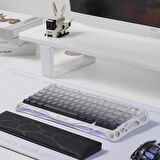 GravaStar Klavye Bilek Desteği, Ergonomik, Kaymaz Tabanlı, PU Deri Yüzeyli Bilek Destek Pedi, Siyah