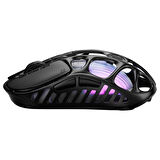 GravaStar Mercury X RGB 32K DPI Optik Gaming Mouse, Kablosuz, Magnezyum Alaşımlı, Programlanabilir 5 Tuşlu, Siyah