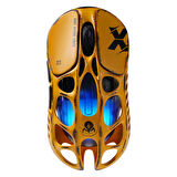 GravaStar Mercury X RGB 32K DPI Optik Gaming Mouse, Kablosuz, Magnezyum Alaşımlı, Programlanabilir 5 Tuşlu, Special Edition, Sarı