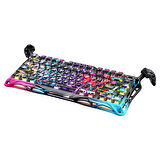 GravaStar Mercury V75 Pro HE Hall Effect Manyetik Switch Gaming Klavye, Hot-Swappable, Rapid Trigger, 8000Hz, 0.125ms Ultra Düşük Gecikme, Kablolu, RGB Işıklı, İngilizce Q, Neon Graffiti