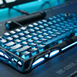 GravaStar Mercury V75 HE Hall Effect Manyetik Switch Gaming Klavye, Hot-Swappable, Rapid Trigger, 8000Hz, 0.125ms Ultra Düşük Gecikme, Kablolu, RGB Işıklı, İngilizce Q, Stealth Black