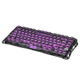 GravaStar Mercury V75 Lite HE Hall Effect Manyetik Switch Gaming Klavye, Hot-Swappable, Rapid Trigger, 8000Hz, 0.25ms Ultra Düşük Gecikme, Kablolu, RGB Işıklı, İngilizce Q, Transparent Black