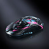 GravaStar Mercury XPro RGB 32K DPI Optik Gaming Mouse+8K Dongle, Kablosuz, Magnezyum Alaşımlı, Programlanabilir 5 Tuşlu, Özel Seri, Neon Graffiti