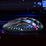 GravaStar Mercury XPro RGB 32K DPI Optik Gaming Mouse+8K Dongle, Kablosuz, Magnezyum Alaşımlı, Programlanabilir 5 Tuşlu, Özel Seri, Neon Graffiti