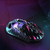 GravaStar Mercury XPro RGB 32K DPI Optik Gaming Mouse+8K Dongle, Kablosuz, Magnezyum Alaşımlı, Programlanabilir 5 Tuşlu, Özel Seri, Neon Graffiti