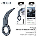Elmalı Store -- Te-Dos 3M Yapışkanlı Esnek Uzun MagSafe Uyumlu Torpido Konsol Modeli Mıknatıslı Araç İçi Telefon Tutucu