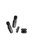ELMALI STORE -- TE-DOS WİRELLES MİCROPHONE 2in1 Type-C Giriş TD-M3313