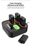 Xbox Series S X Batarya Şarj Dock + 4 Adet Pil Dahil