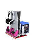 TP5-3570 Multi Fonksiyonel PS5 Slim/ PS5 Dijital RGB Işıklı Soğutma ve Şarj İstasyonu