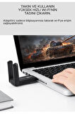 2.4/5 Uyumlu  GHz Kablosuz USB 3.0/2.0/1.1 Mac Windows Linux Uyumlu 1300Mbps Wi-Fi Adaptörü