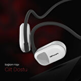 HiFuture FutureMate Bluetooth 5.3 Open-Ear Kablosuz ENC Kulakiçi Kulaklık Beyaz/Gri