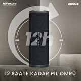 HiFuture Ripple BT 5.3 30W IPX7 Taşınabilir Stereo Bluetooth Hoparlör Siyah