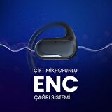HiFuture FutureMate Pro BT 5.2 Qualcomm Çipset ENC Çevresel Gürültü Engelleme 4 Mikrofonlu IPX5 Open-Ear Kablosuz Kulakiçi Kulaklık Siyah