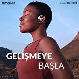 HiFuture FutureMate Pro BT 5.2 Qualcomm Çipset ENC Çevresel Gürültü Engelleme 4 Mikrofonlu IPX5 Open-Ear Kablosuz Kulakiçi Kulaklık Beyaz/Gri