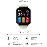 HiFuture FutureFit Zone 2 50mm 1.96 İnç IP68 BT 5.2 Akıllı Saat Uzay Grisi