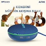 HiFuture Altus BT 5.3 10W IPX4 1000mAh Batarya TWS Çift Modlu Taşınabilir Bluetooth Hoparlör Mavi
