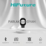 HiFuture APEX AMOLED Bluetooth 5.3 IP68 100+ Spor Modu 350mAh Anti-Parmak İzi Always On Display Ekran Paslanmaz Çelik Akıllı Saat 52mm Som Gümüş