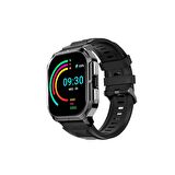 HiFuture Ultra3 Bluetooth 5.2 IP68 Su Geçirmez 2.01 inç Always On Display Nabız Spor Kan Oksijen Takibi iOS&Android Uyumlu Akıllı Saat 52mm Siyah