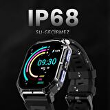 HiFuture Ultra3 Bluetooth 5.2 IP68 Su Geçirmez 2.01 inç Always On Display Nabız Spor Kan Oksijen Takibi iOS&Android Uyumlu Akıllı Saat 52mm Siyah
