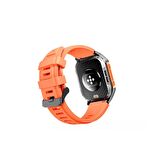 HiFuture Ultra3 Bluetooth 5.2 IP68 Su Geçirmez 2.01 inç Always On Display Nabız Spor Kan Oksijen Takibi iOS&Android Uyumlu Akıllı Saat 52mm Turuncu