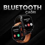 HiFuture Ultra3 Bluetooth 5.2 IP68 Su Geçirmez 2.01 inç Always On Display Nabız Spor Kan Oksijen Takibi iOS&Android Uyumlu Akıllı Saat 52mm Turuncu