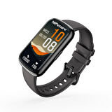 HiFuture EVO2 Bluetooth 5.2 1.47” Ekran 1 ATM Su Geçirmez 24+ Spor Modu Nabız Spor Kan Oksijen Takibi IOS & Android Uyumlu Akıllı Bileklik Siyah