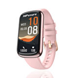 HiFuture EVO2 Bluetooth 5.2 1.47” Ekran 1 ATM Su Geçirmez 24+ Spor Modu Nabız Spor Kan Oksijen Takibi IOS & Android Uyumlu Akıllı Bileklik Pembe