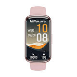 HiFuture EVO2 Bluetooth 5.2 1.47” Ekran 1 ATM Su Geçirmez 24+ Spor Modu Nabız Spor Kan Oksijen Takibi IOS & Android Uyumlu Akıllı Bileklik Pembe