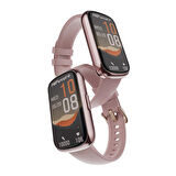 HiFuture EVO2 Bluetooth 5.2 1.47” Ekran 1 ATM Su Geçirmez 24+ Spor Modu Nabız Spor Kan Oksijen Takibi IOS & Android Uyumlu Akıllı Bileklik Pembe