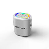 HiFuture Vocalist 100 Kablosuz Bluetooth 5.0 25W RGB Aydınlatmalı BT/AUX/SD Kart Girişli TWS Mikrofonlu Taşınabilir Karaoke Sistemi Hoparlör Gümüş
